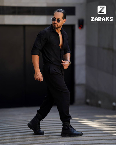 پیراهن فیتیله ای مراکشی مشکی