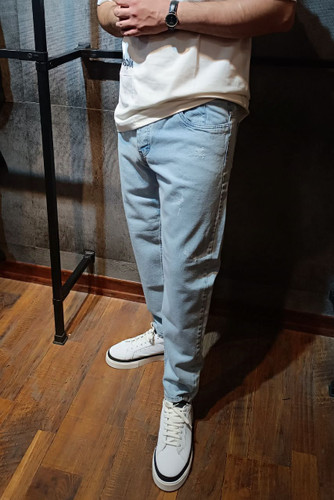 شلوار جین مام فیت یخی