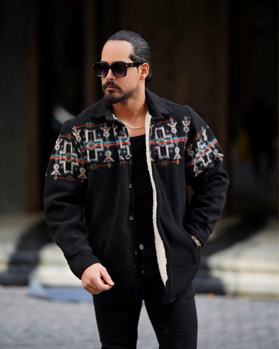 کاپشن پشمی خزدار کد 01