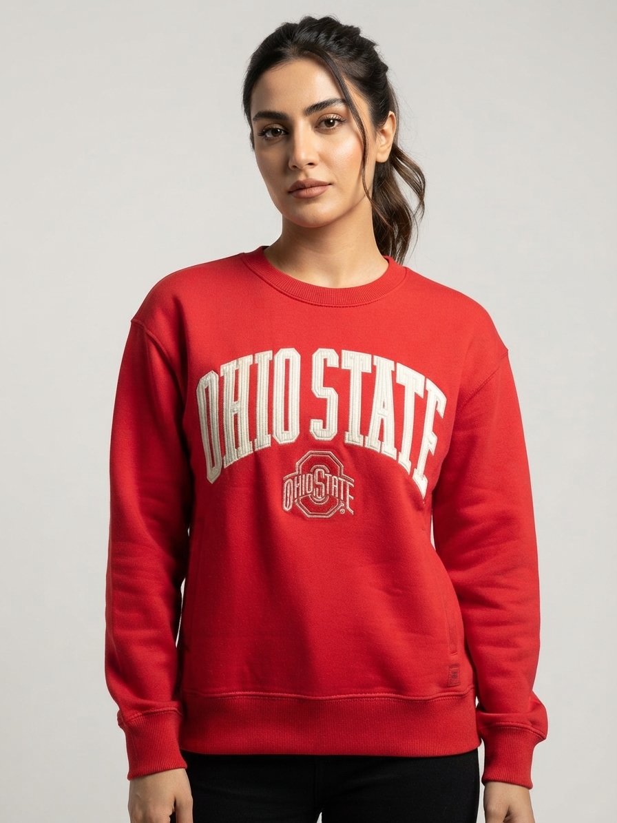 دورس جیبدار زنانه وارداتی داخل کرک گرم بالا طرح ohio state